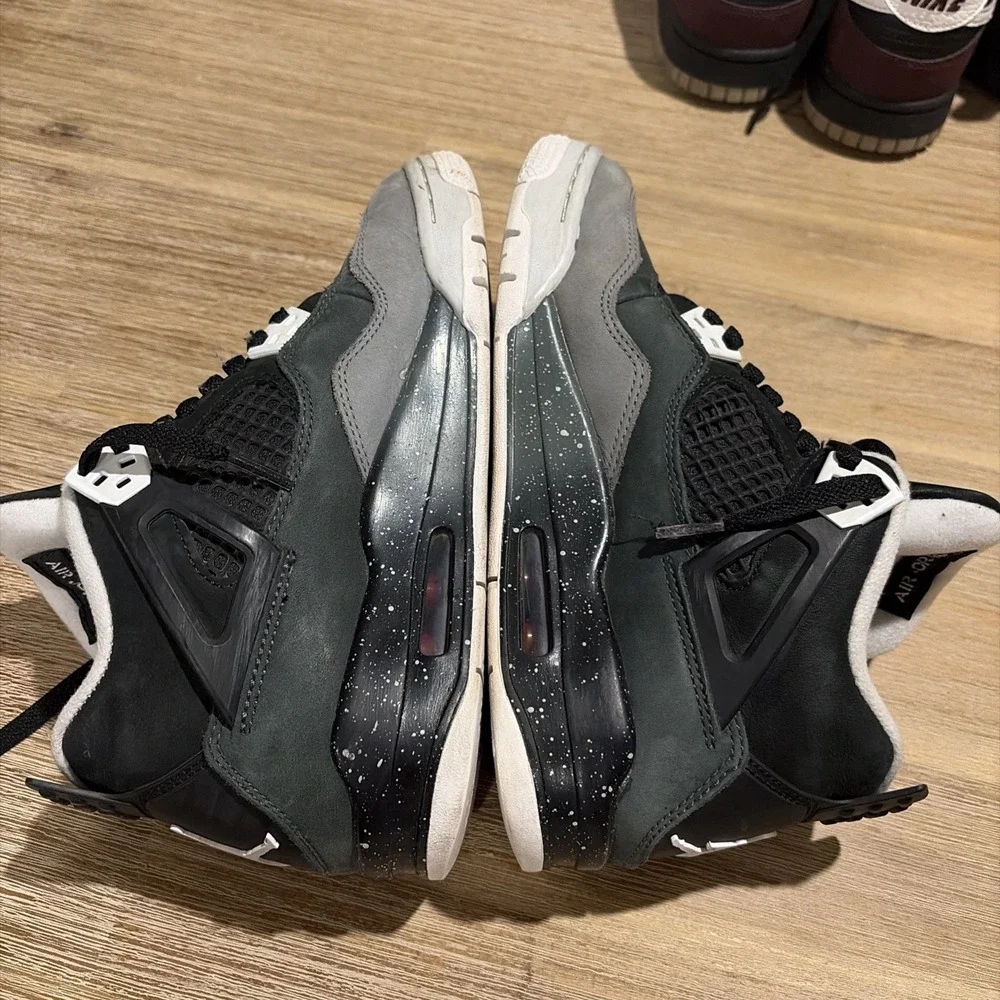 Kids Jordan 4 Fear Sneakers Black/gray Size 6Y No Box Gradeschool